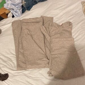 Beige Knit Loungewear Set - Soft Neutral